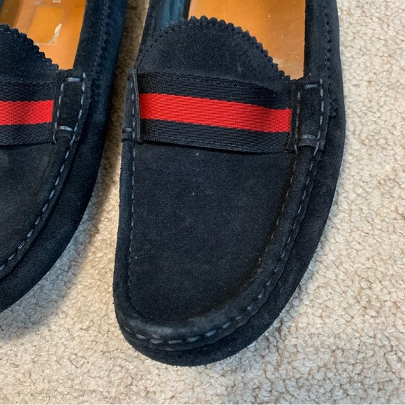 Gucci moccasins drivers loafers blue/red women’s size 38 1/2 - Picture 2 of 16
